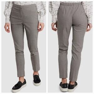 Riley & Rae Size 2 Women's Black Checkered Slim Fit Leg Stretch Ankle Pants